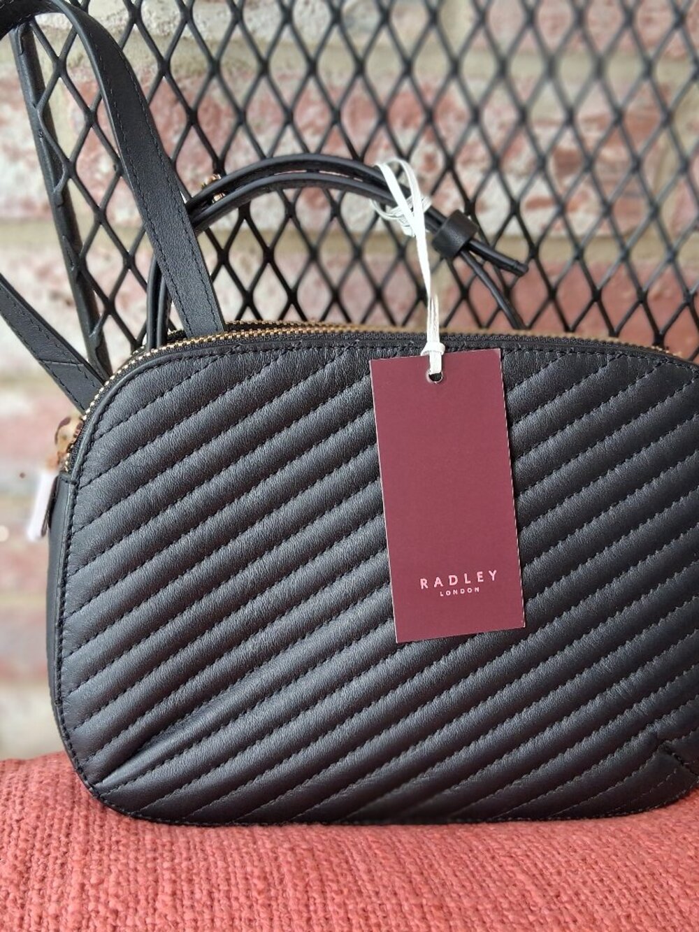 Radley London Dukes Place Black Quilt Leather NWT was $298